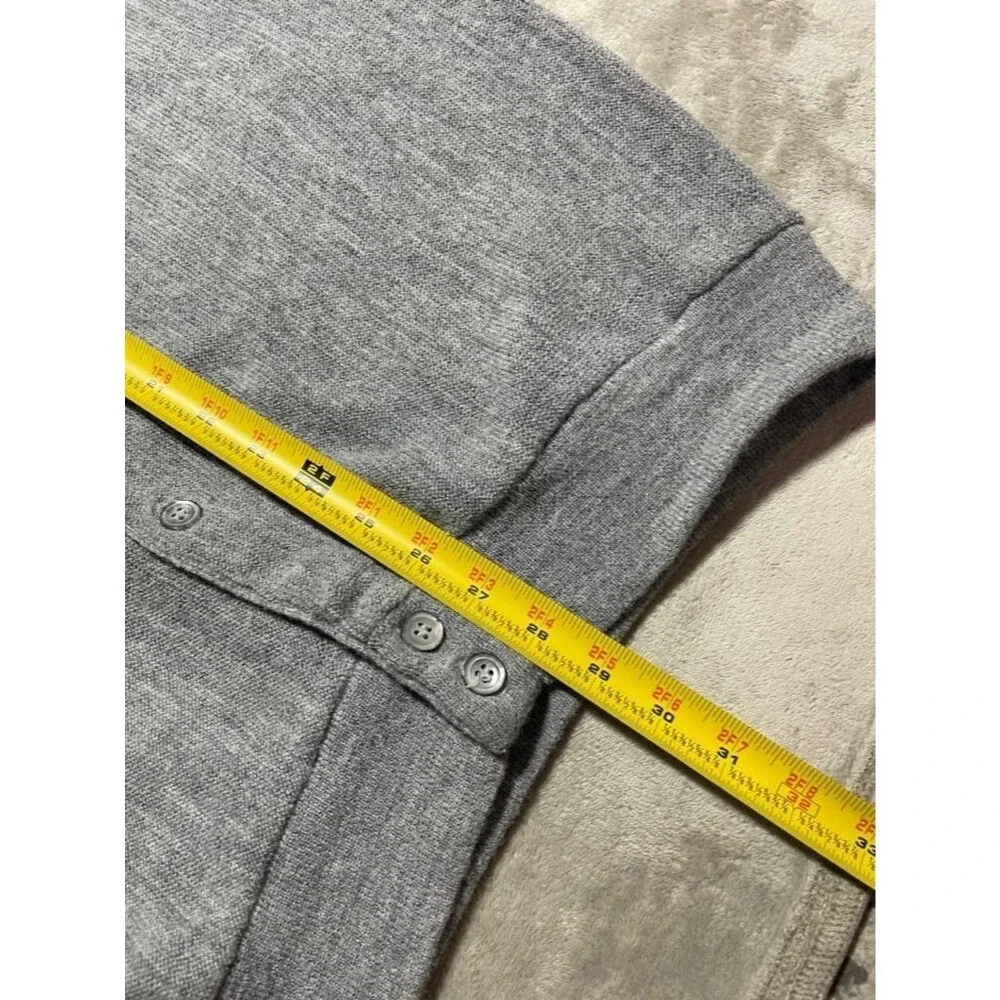 IZOD x Lacoste Cardigan Men XL Gray V-neck Vintage Sweater Long Sleeve Preppy